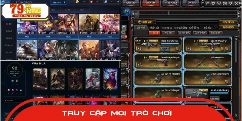 Người chơi hưởng mọi tiện ích khi truy cập Link vào 79KING chính thống