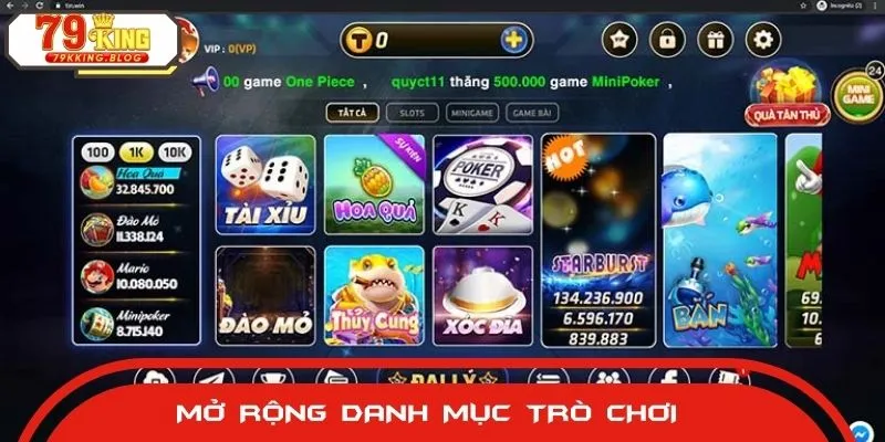 Tầm nhìn phát triển của nhà cái 79KING là phát triển dịch vụ giải trí triệu đô